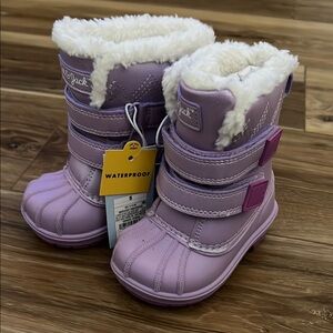 Cat & Jack Purple and White Rain & Snow Boots